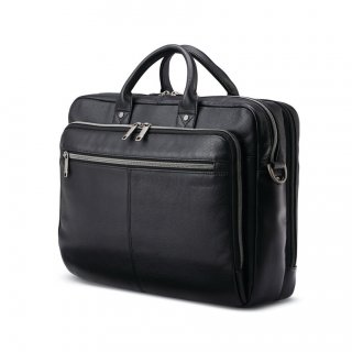 SAMSONITE CLASSIC LEATHER TOPLOADER-Black SAMSONITE CLASSIC LEATHER TOPLOADER-Black