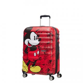 AMERICAN TOURISTER DISNEY WAVEBREAKER SPINNER MEDIUM-Mickey Comics Red AMERICAN TOURISTER DISNEY WAVEBREAKER SPINNER MEDIUM-Mickey Comics Red